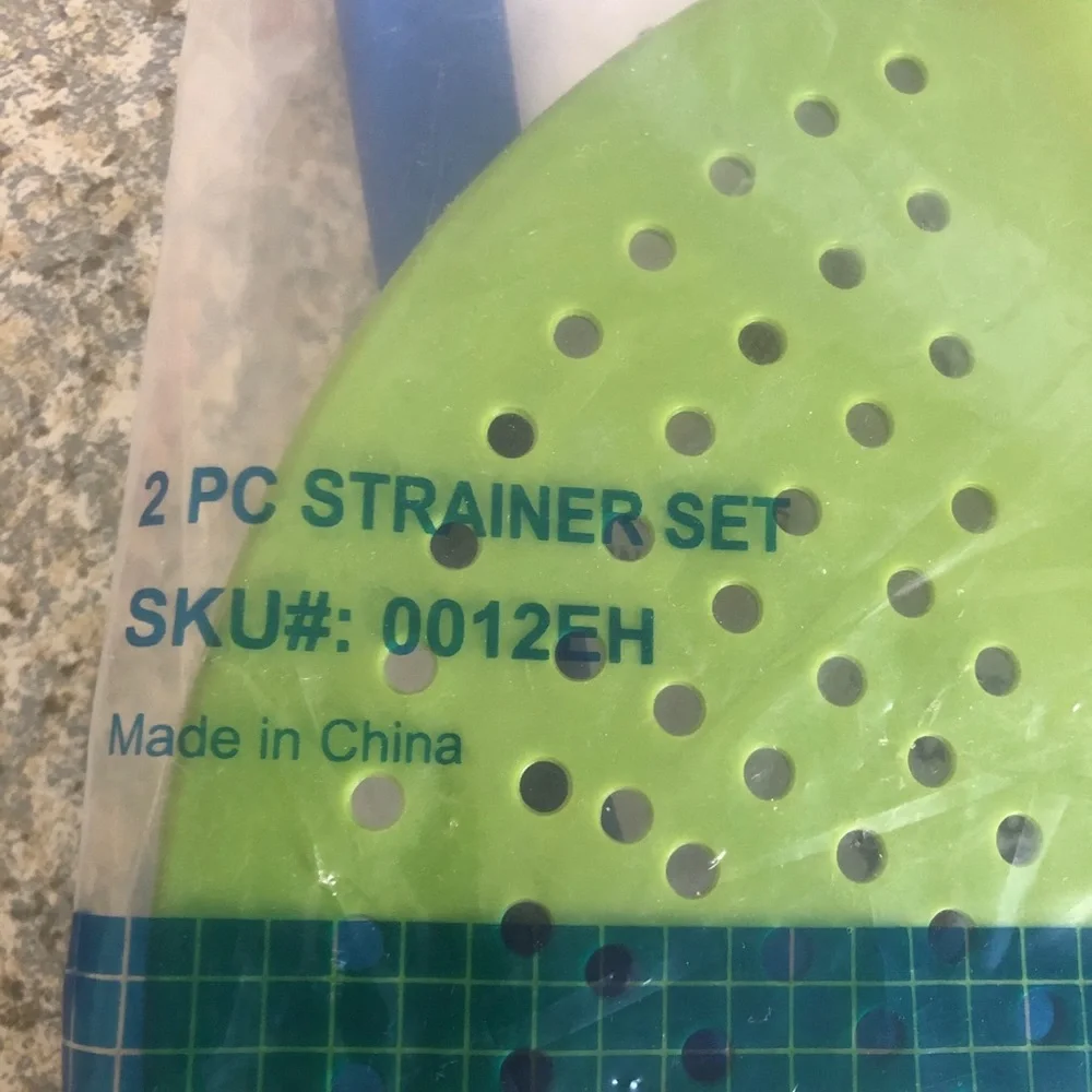 SMART HOME ESSENTIALS For Living 2 Pc Strainer Set  Pot Drainer & Strainer Set